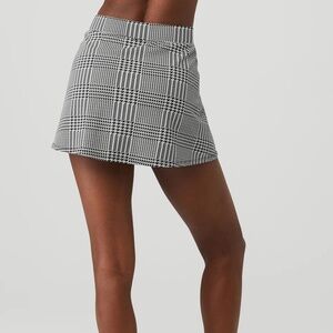 NWT ALO JACQUARD GLENPLAID TENNIS SKIRT